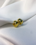 Aretes pequeños enchapados en oro 14k de acero inoxidable