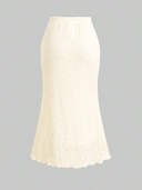 Falda larga unicolor