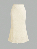 Falda larga unicolor