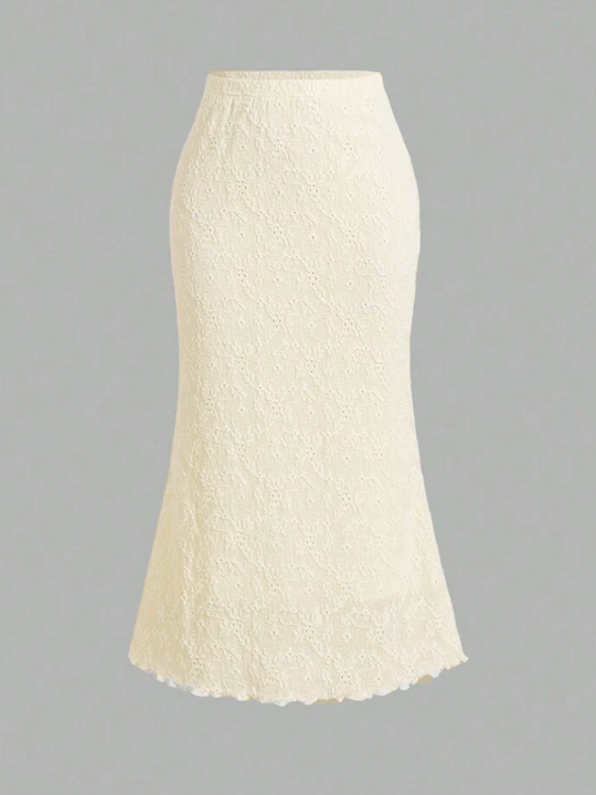 Falda larga unicolor