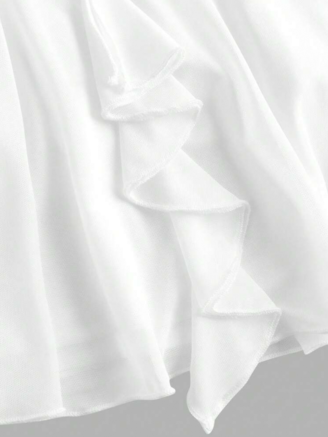 Falda unicolor con malla