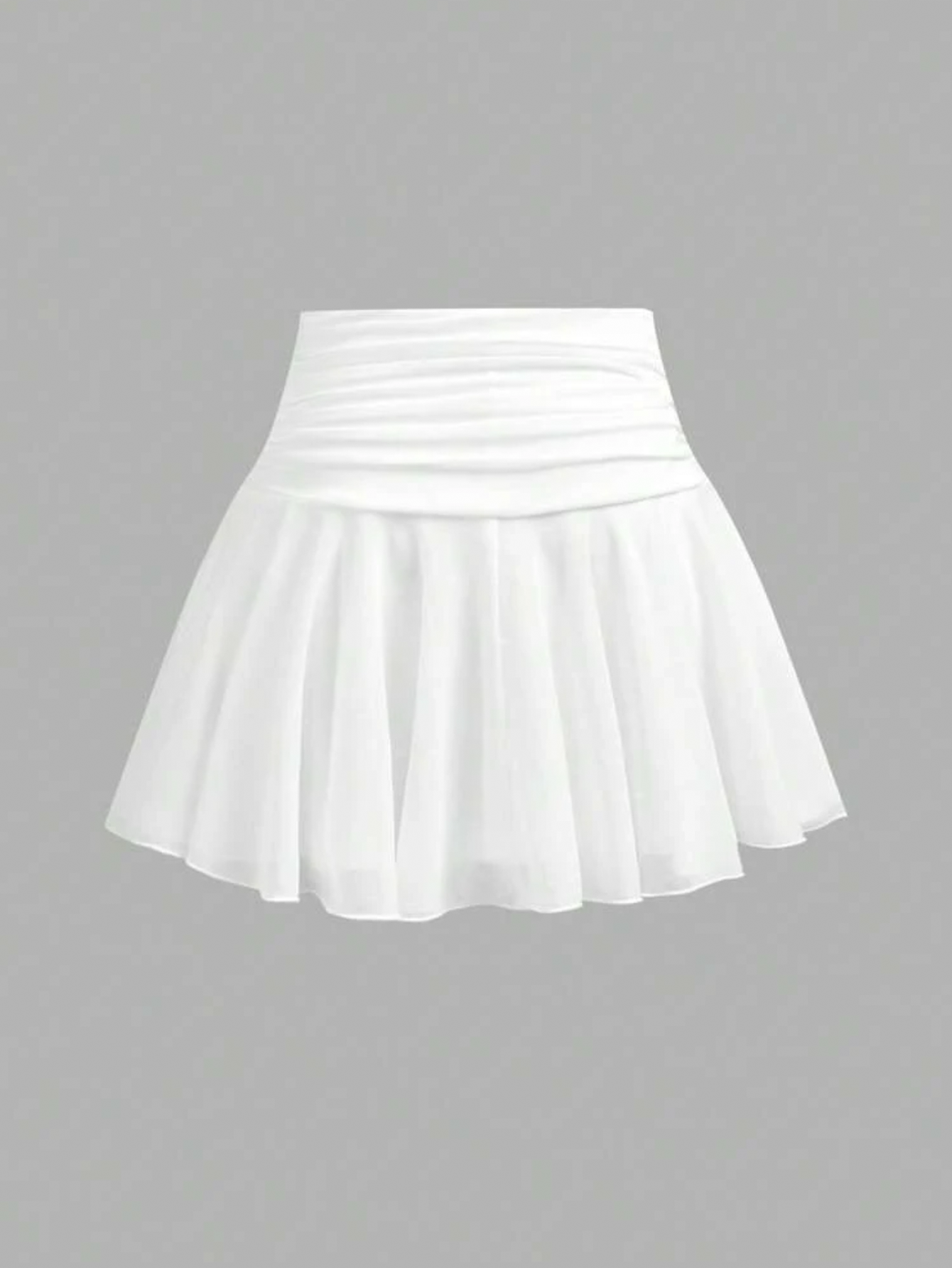 Falda unicolor con malla