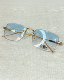 Gafas de sol cuadradas sin marco de metal