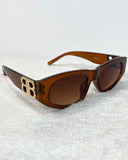 Gafas de sol de dama con detalle dorado