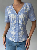 Blusa casual de mujer a rayas