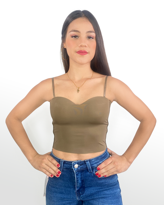 Crop tops con descote