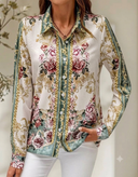 Camisa manga larga con estampado floral