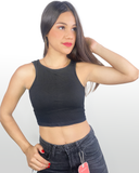 Crop tops with neckline