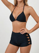 Conjunto de tankini de short con abertura en los laterales