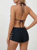 Conjunto de tankini de short con abertura en los laterales