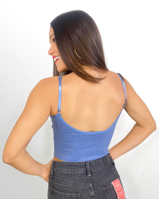 Crop tops con brillantes