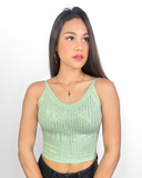 Crop tops with glitter