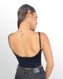 Crop tops con brillantes