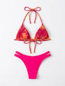 Set de 2 piezas traje de baño con estampado