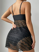 Conjunto de 2 piezas tankini unicolor estilo vestido