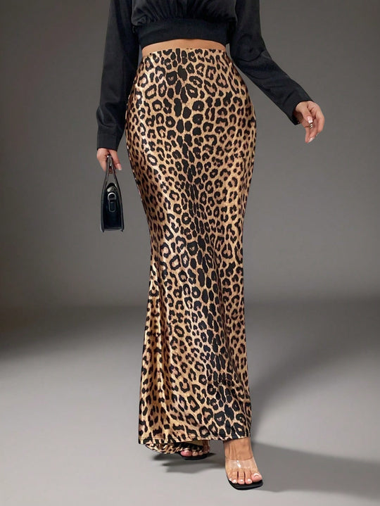 Falda larga estampado animal print