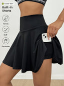 Falda short unicolor deportiva