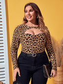 Sueter manga larga curvy estampado