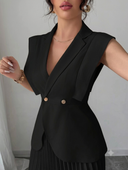 Blazer sin mangas unicolor