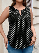 Blusa con estampado de lunares