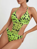 Traje de baño de una pieza estampado
