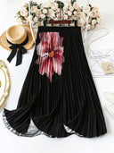 Falda plizada con estampado