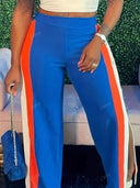 Pantalon largo con abertura lateral