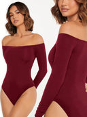 Body manga larga hombros al aire