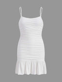 Vestido unicolor de tirante