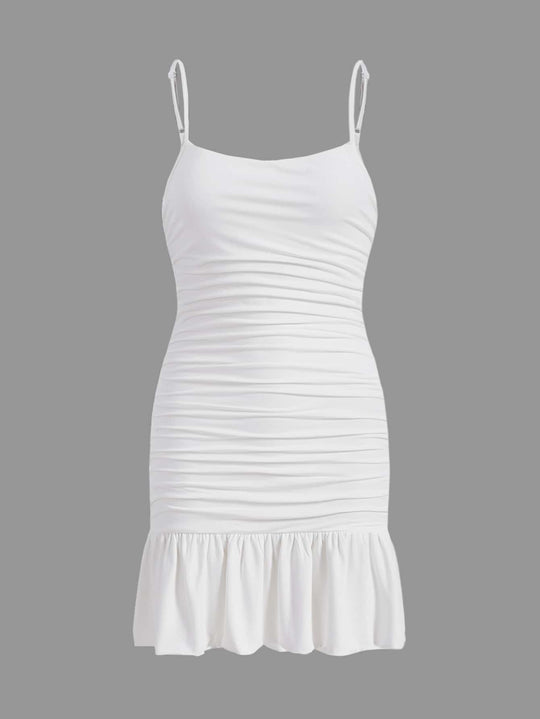 Vestido unicolor de tirante