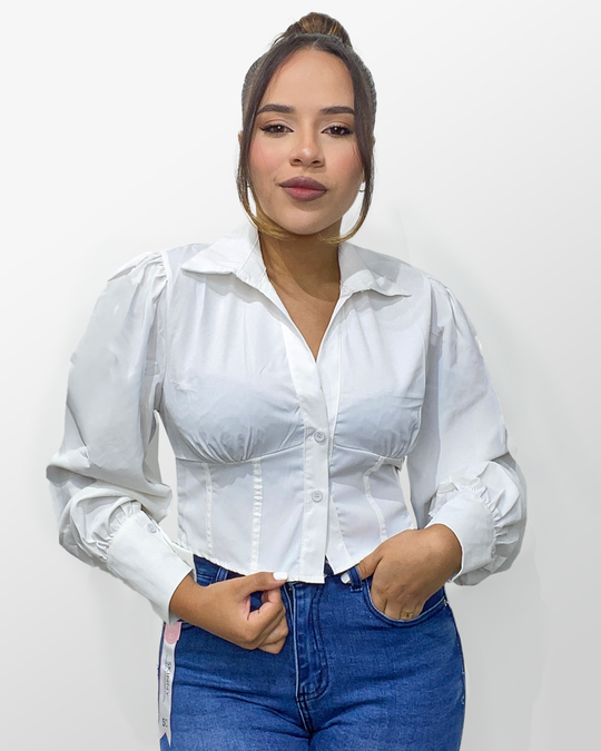 Camisa manga bombacha