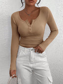 Sueter manga larga con botones