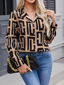 Blusa manga larga con estampado