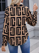 Blusa manga larga con estampado
