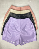 Zara-style leather shorts