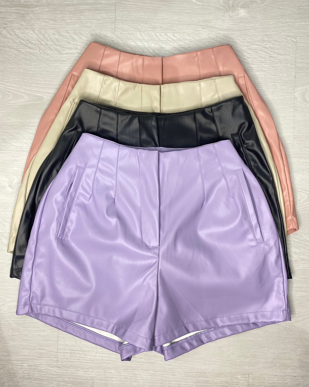 Shorts tipo Zara de cuerina