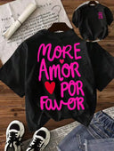 Camiseta con diseño grafico grande en la parte trasera
