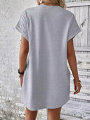 Vestido comodo holgado con impresion de ojo turco