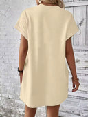 Vestido comodo holgado con impresion de ojo turco
