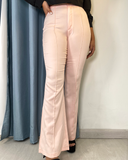 Bell-bottom trousers with seam design