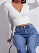 Sueter manga larga acanalado