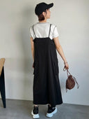 Vestido largo de tirantes con bolsillos