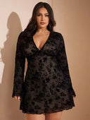 Vestido romantico manga larga