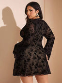 Vestido romantico manga larga