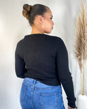 blusa manga larga con piedreria