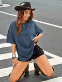 Franela unicolor oversize