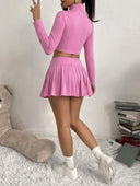 Conjunto deportivo de sueter y falda short