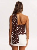 LUNARES blusa asimetrica de hombros descubiertos