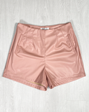 Zara-style leather shorts