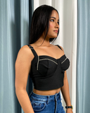 Corset with rhinestones